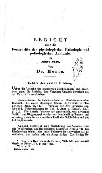 Archiv fur Anatomie, Physiologie und wissenschaftliche medizin