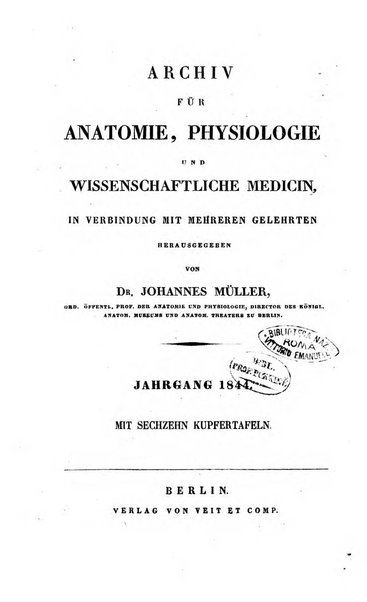 Archiv fur Anatomie, Physiologie und wissenschaftliche medizin