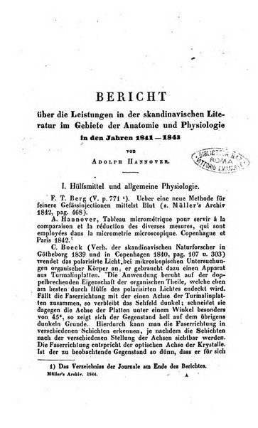 Archiv fur Anatomie, Physiologie und wissenschaftliche medizin