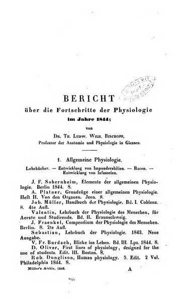 Archiv fur Anatomie, Physiologie und wissenschaftliche medizin