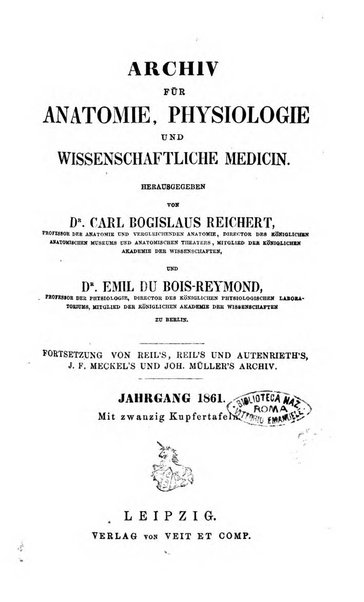 Archiv fur Anatomie, Physiologie und wissenschaftliche medizin