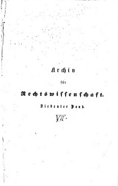 Archiv fur praktische Rechtswissenschaft