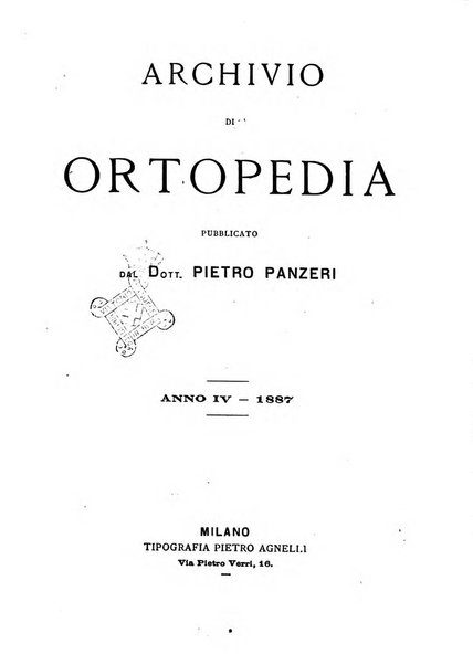 Archivio di ortopedia pubblicazione ufficiale del Pio istituto dei rachitici <1924-1950>