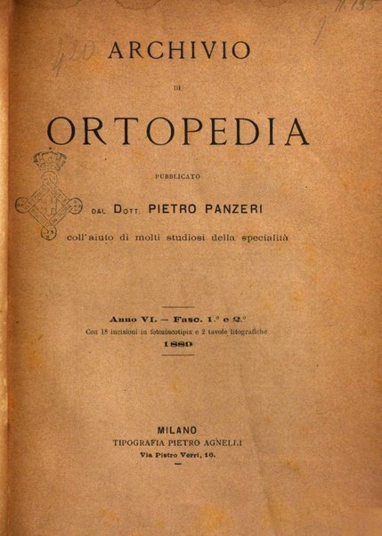 Archivio di ortopedia pubblicazione ufficiale del Pio istituto dei rachitici <1924-1950>