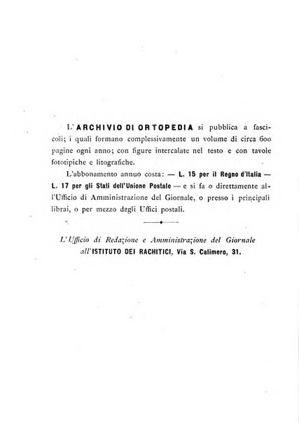 Archivio di ortopedia pubblicazione ufficiale del Pio istituto dei rachitici <1924-1950>