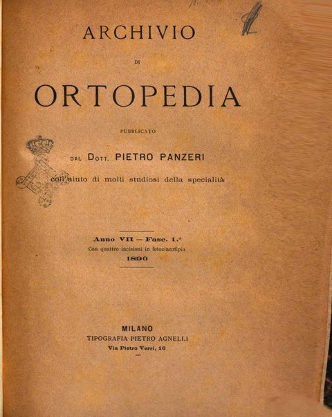 Archivio di ortopedia pubblicazione ufficiale del Pio istituto dei rachitici <1924-1950>