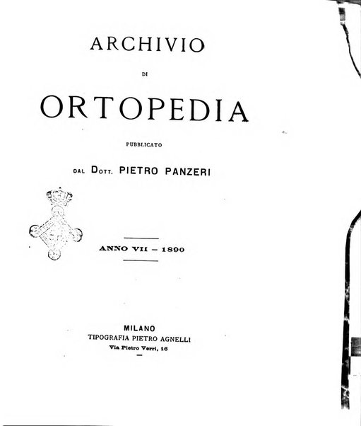 Archivio di ortopedia pubblicazione ufficiale del Pio istituto dei rachitici <1924-1950>