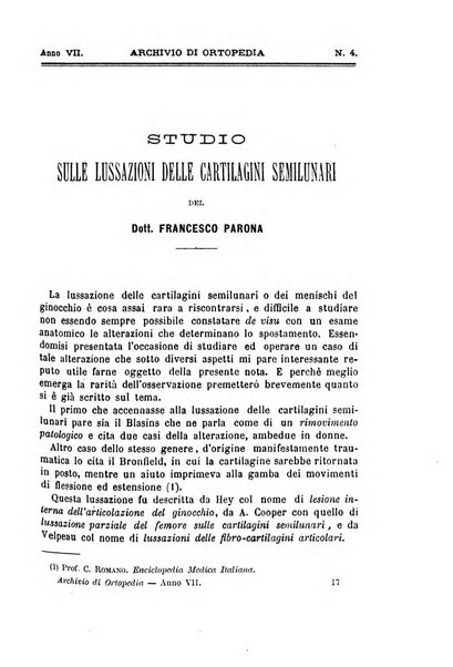 Archivio di ortopedia pubblicazione ufficiale del Pio istituto dei rachitici <1924-1950>