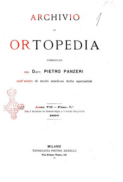 Archivio di ortopedia pubblicazione ufficiale del Pio istituto dei rachitici <1924-1950>