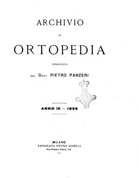 Archivio di ortopedia pubblicazione ufficiale del Pio istituto dei rachitici <1924-1950>