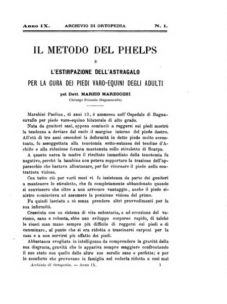 Archivio di ortopedia pubblicazione ufficiale del Pio istituto dei rachitici <1924-1950>