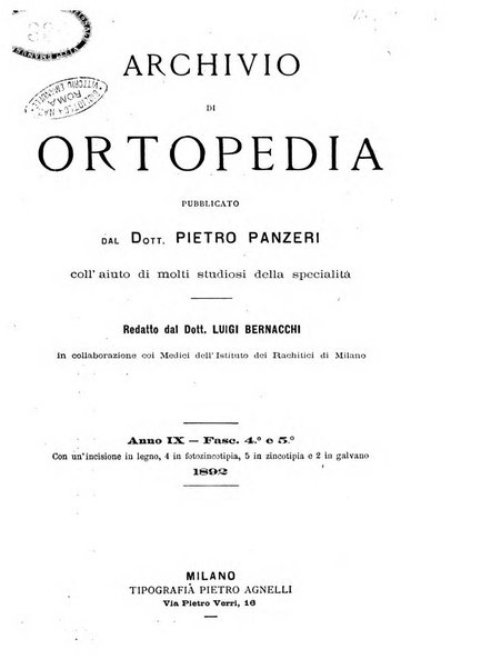 Archivio di ortopedia pubblicazione ufficiale del Pio istituto dei rachitici <1924-1950>