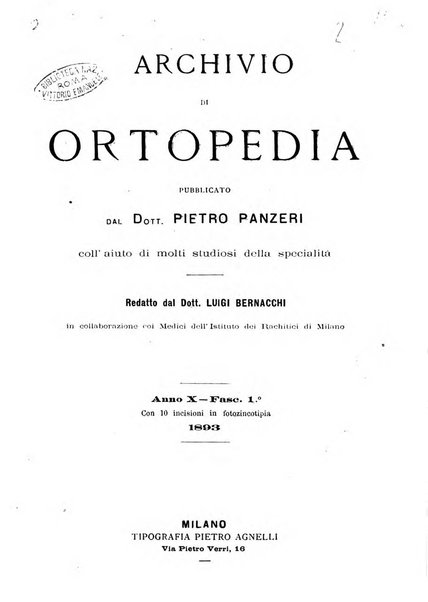 Archivio di ortopedia pubblicazione ufficiale del Pio istituto dei rachitici <1924-1950>