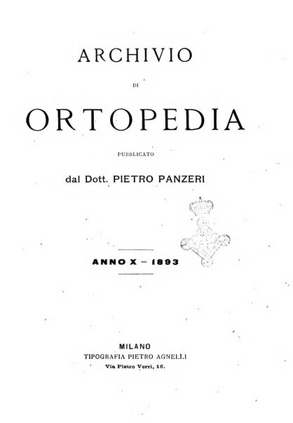 Archivio di ortopedia pubblicazione ufficiale del Pio istituto dei rachitici <1924-1950>