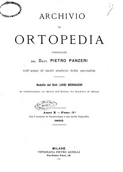 Archivio di ortopedia pubblicazione ufficiale del Pio istituto dei rachitici <1924-1950>