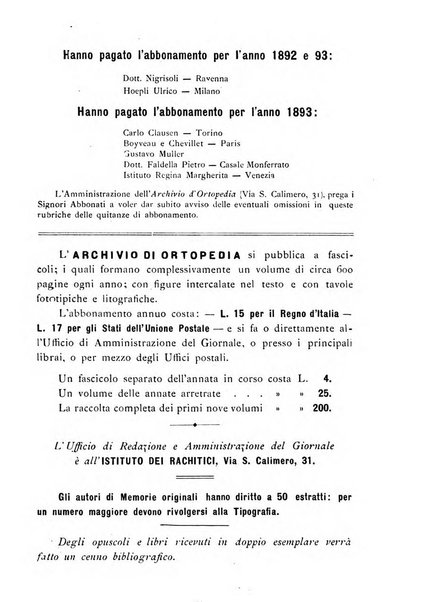 Archivio di ortopedia pubblicazione ufficiale del Pio istituto dei rachitici <1924-1950>