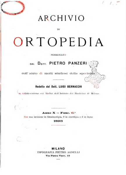 Archivio di ortopedia pubblicazione ufficiale del Pio istituto dei rachitici <1924-1950>