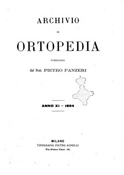 Archivio di ortopedia pubblicazione ufficiale del Pio istituto dei rachitici <1924-1950>