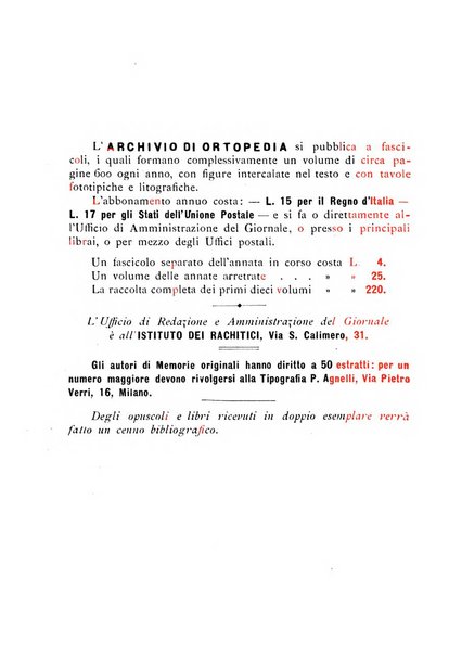 Archivio di ortopedia pubblicazione ufficiale del Pio istituto dei rachitici <1924-1950>