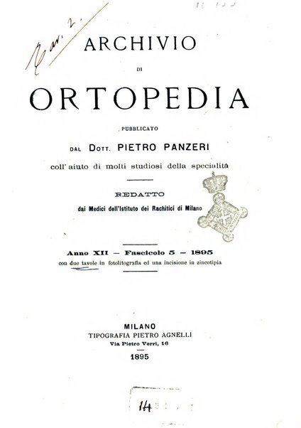 Archivio di ortopedia pubblicazione ufficiale del Pio istituto dei rachitici <1924-1950>