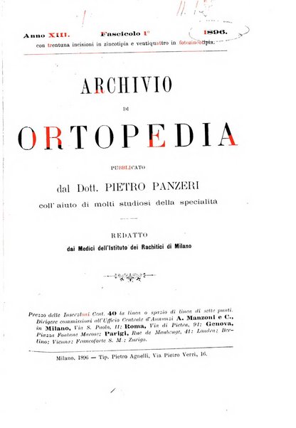 Archivio di ortopedia pubblicazione ufficiale del Pio istituto dei rachitici <1924-1950>