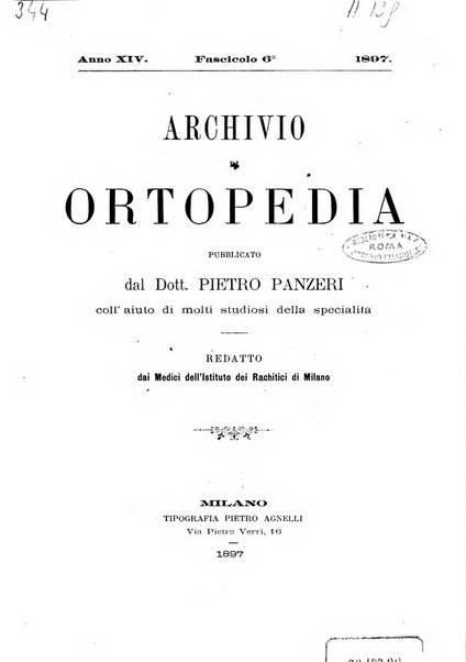 Archivio di ortopedia pubblicazione ufficiale del Pio istituto dei rachitici <1924-1950>