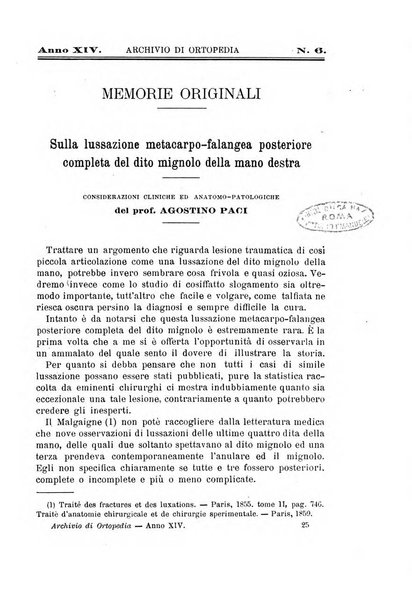 Archivio di ortopedia pubblicazione ufficiale del Pio istituto dei rachitici <1924-1950>