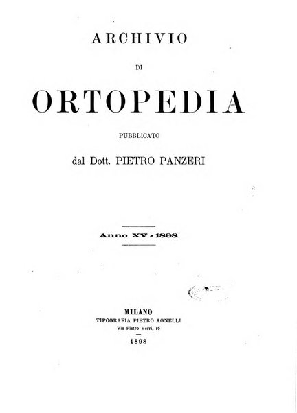 Archivio di ortopedia pubblicazione ufficiale del Pio istituto dei rachitici <1924-1950>