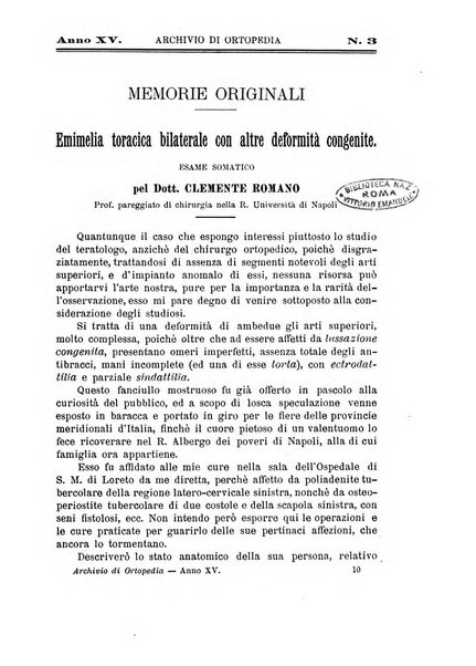 Archivio di ortopedia pubblicazione ufficiale del Pio istituto dei rachitici <1924-1950>