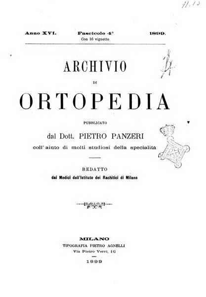 Archivio di ortopedia pubblicazione ufficiale del Pio istituto dei rachitici <1924-1950>