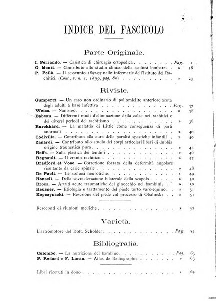 Archivio di ortopedia pubblicazione ufficiale del Pio istituto dei rachitici <1924-1950>