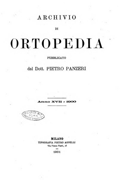 Archivio di ortopedia pubblicazione ufficiale del Pio istituto dei rachitici <1924-1950>