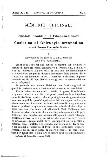 Archivio di ortopedia pubblicazione ufficiale del Pio istituto dei rachitici <1924-1950>