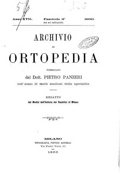 Archivio di ortopedia pubblicazione ufficiale del Pio istituto dei rachitici <1924-1950>