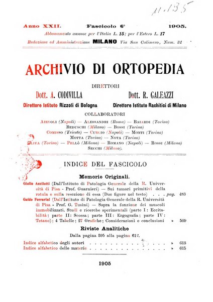 Archivio di ortopedia pubblicazione ufficiale del Pio istituto dei rachitici <1924-1950>