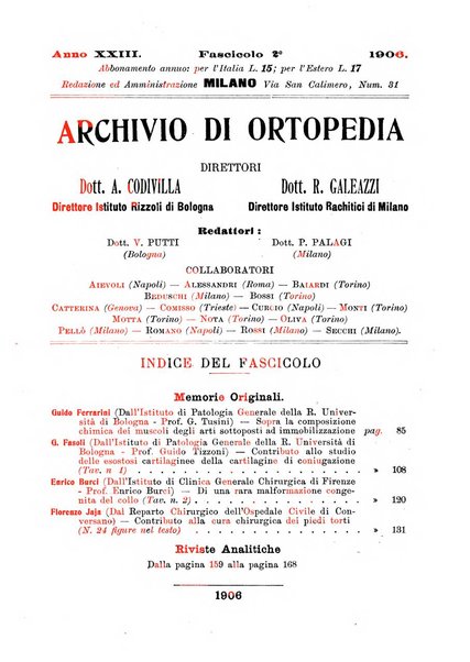 Archivio di ortopedia pubblicazione ufficiale del Pio istituto dei rachitici <1924-1950>