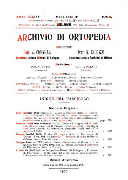 Archivio di ortopedia pubblicazione ufficiale del Pio istituto dei rachitici <1924-1950>