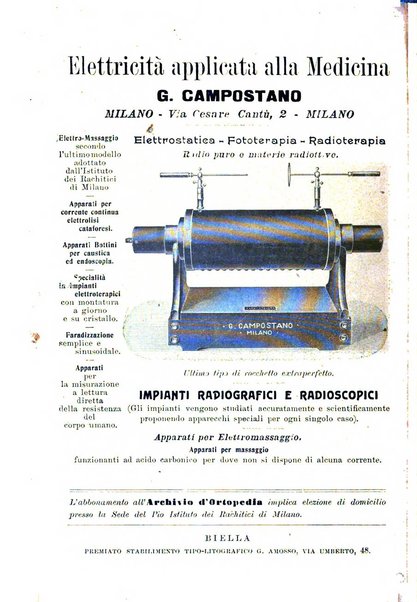 Archivio di ortopedia pubblicazione ufficiale del Pio istituto dei rachitici <1924-1950>