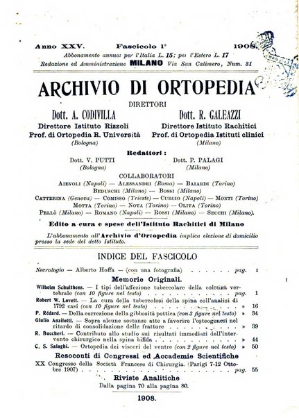 Archivio di ortopedia pubblicazione ufficiale del Pio istituto dei rachitici <1924-1950>