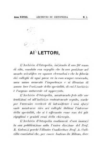 Archivio di ortopedia pubblicazione ufficiale del Pio istituto dei rachitici <1924-1950>