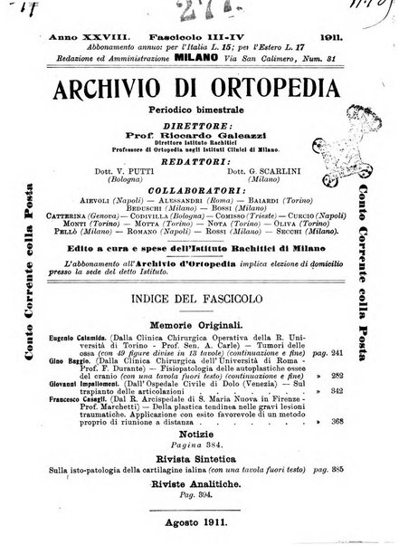 Archivio di ortopedia pubblicazione ufficiale del Pio istituto dei rachitici <1924-1950>