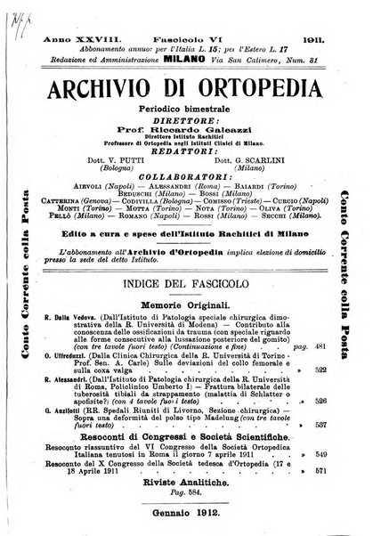 Archivio di ortopedia pubblicazione ufficiale del Pio istituto dei rachitici <1924-1950>