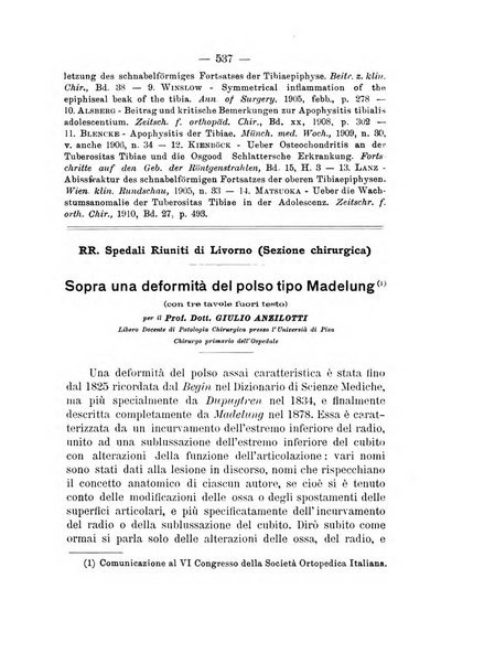 Archivio di ortopedia pubblicazione ufficiale del Pio istituto dei rachitici <1924-1950>