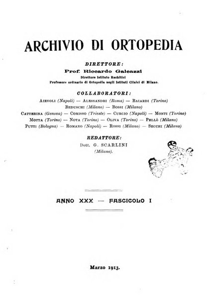 Archivio di ortopedia pubblicazione ufficiale del Pio istituto dei rachitici <1924-1950>