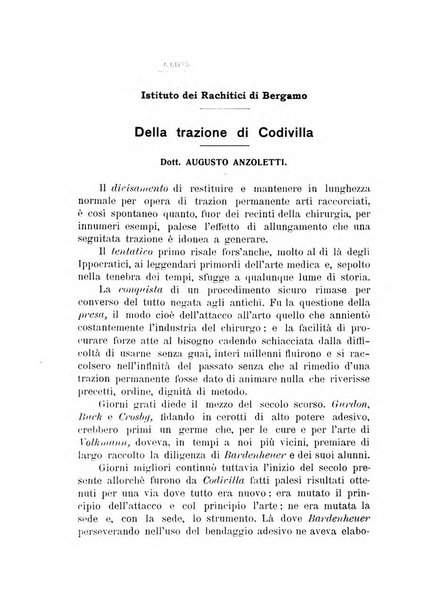 Archivio di ortopedia pubblicazione ufficiale del Pio istituto dei rachitici <1924-1950>