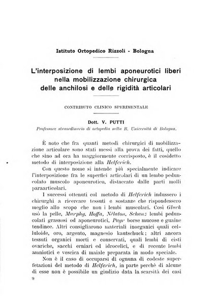 Archivio di ortopedia pubblicazione ufficiale del Pio istituto dei rachitici <1924-1950>