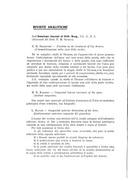 Archivio di ortopedia pubblicazione ufficiale del Pio istituto dei rachitici <1924-1950>