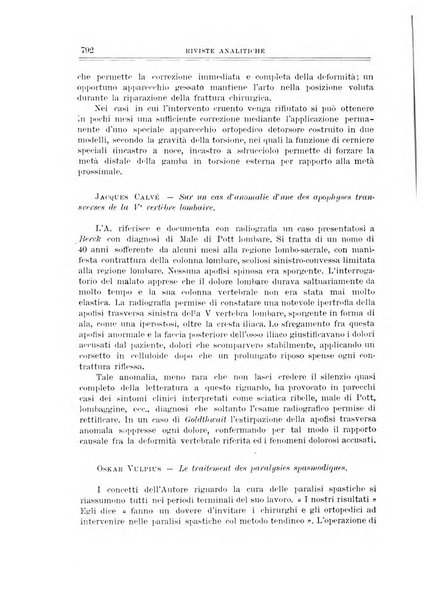 Archivio di ortopedia pubblicazione ufficiale del Pio istituto dei rachitici <1924-1950>