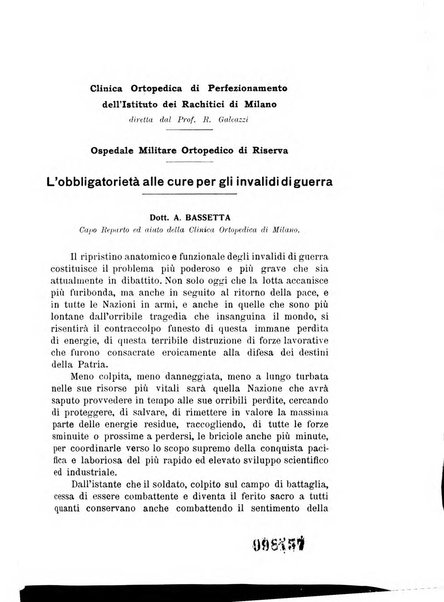 Archivio di ortopedia pubblicazione ufficiale del Pio istituto dei rachitici <1924-1950>