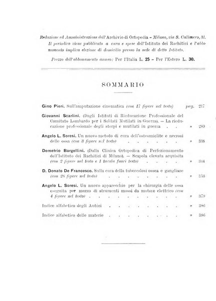 Archivio di ortopedia pubblicazione ufficiale del Pio istituto dei rachitici <1924-1950>